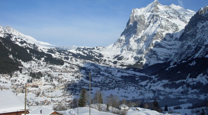 Schuiven en skiën in Grindelwald